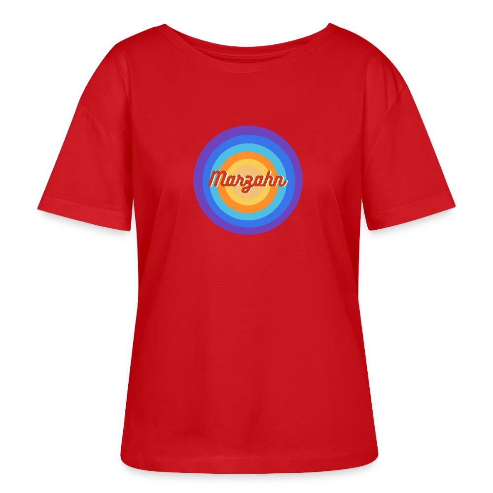 Marzahn Retro - Relaxed Rundhals Frauen Bio-T-Shirt - Rot