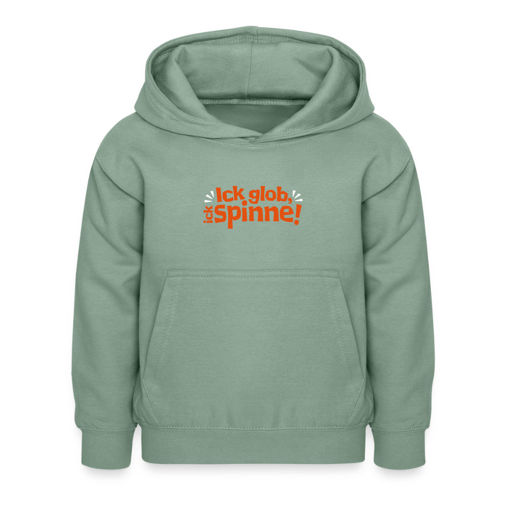 Ick glob, ick spinne! - Kinder Hoodie - Graugrün