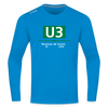 U3 - Männer Sport Langamshirt - Saphirblau