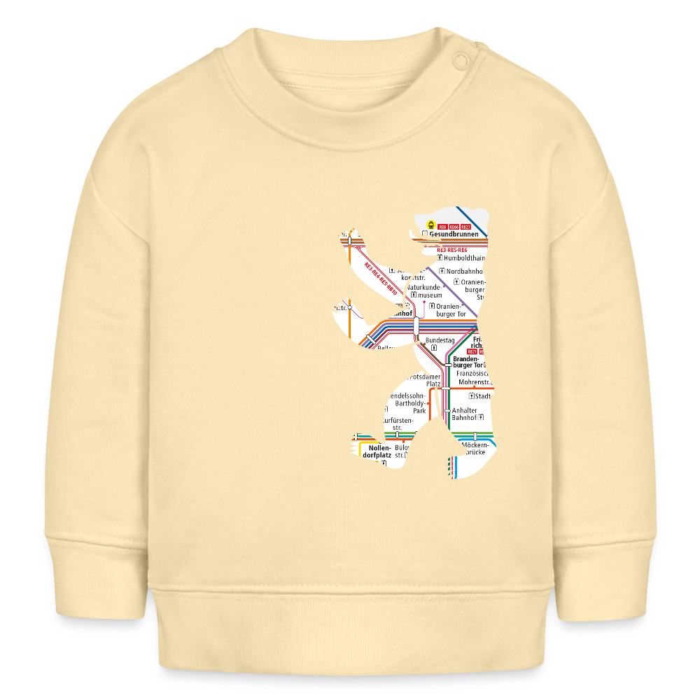 Bär im U-Bahnnetz - Baby Bio Pullover - Creme