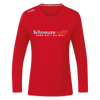 Schnauze voll? Dann halt sie mal! - Frauen Sport Langarmshirt - Rot