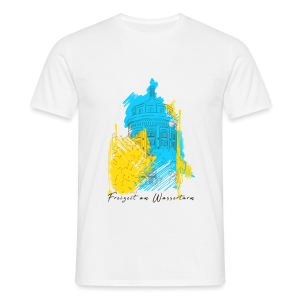 Freizeit am Wasserturm - Männer Premium T-Shirt - Weiß