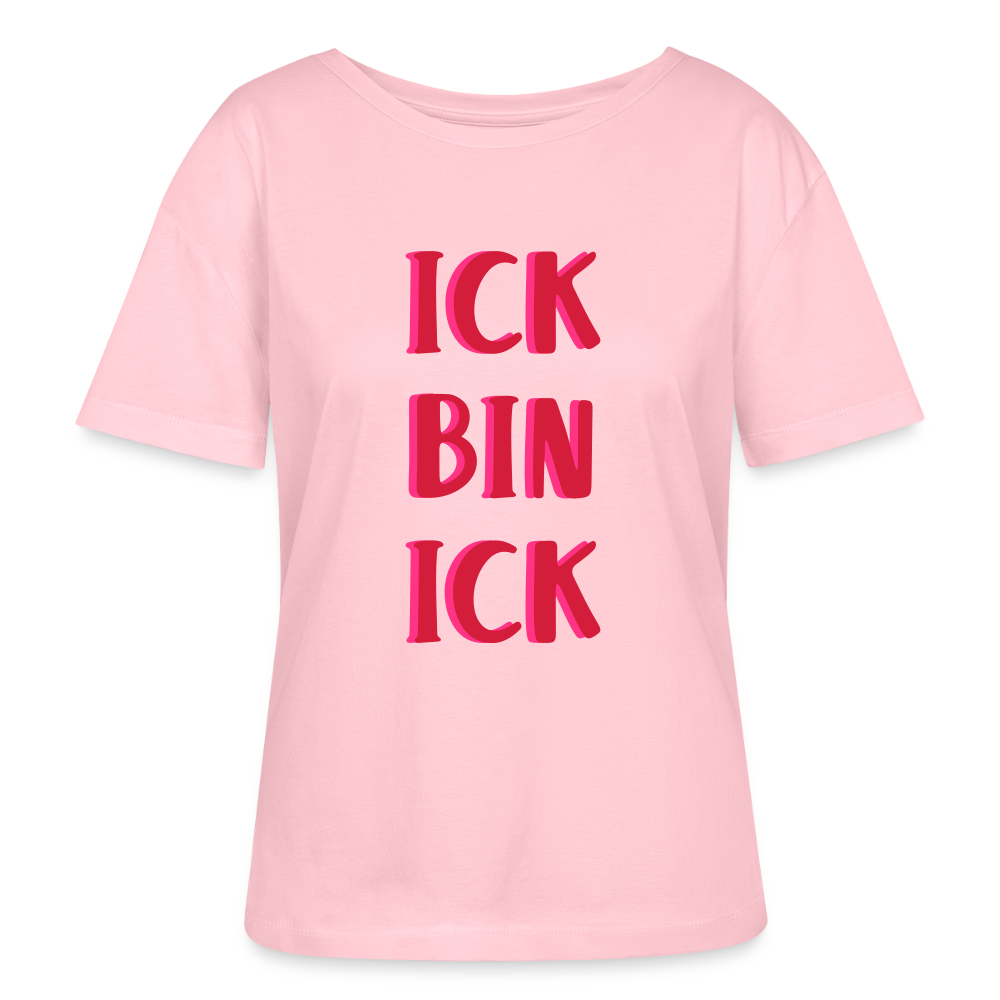 Ick bin Ick! - Relaxed Rundhals Frauen Bio-T-Shirt - Hellrosa