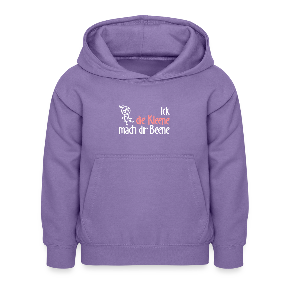 Ick, die Kleene, mach dir Beene! - Kinder Hoodie - Lavendel
