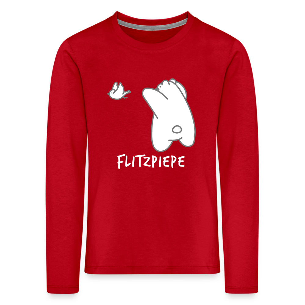 Flitzpiepe - Kinder Langarmshirt - Rot