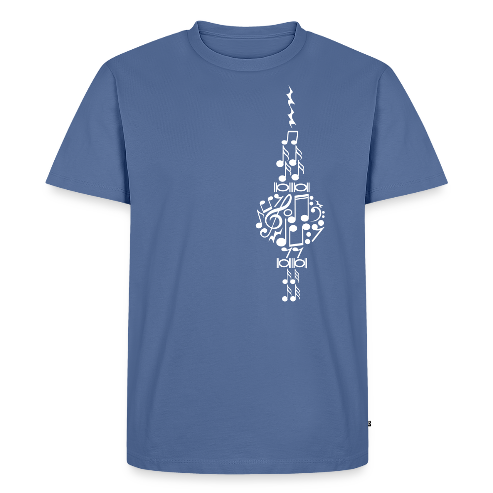 Fernsehturm der Noten - Männer Premium T-Shirt - Taubenblau