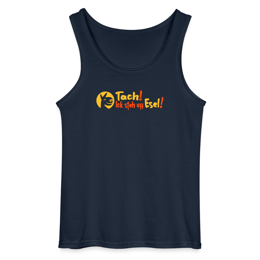 Tach! Ick steh uff Esel! - Männer Tank Top - Navy