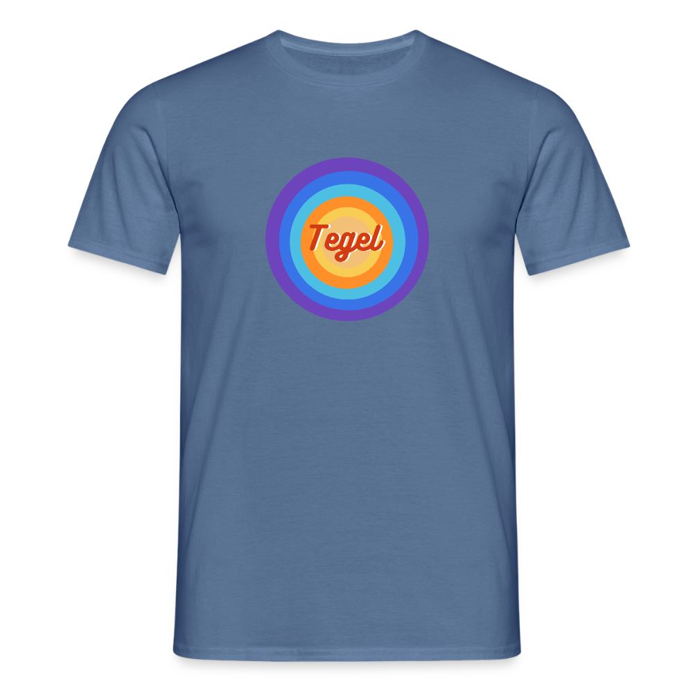 Tegel Retro - Männer Premium T-Shirt - Taubenblau 