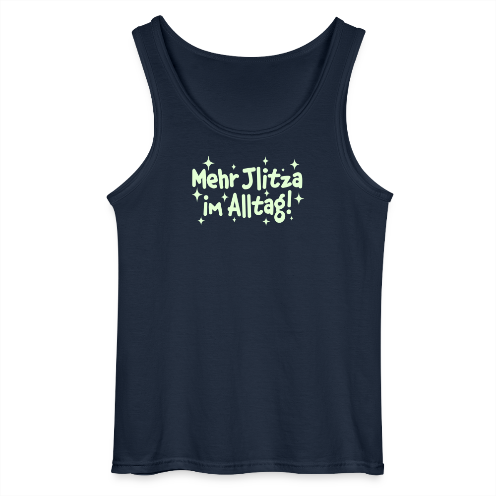 Mehr Jlitzer im Alltag! - Männer Tank Top - Navy