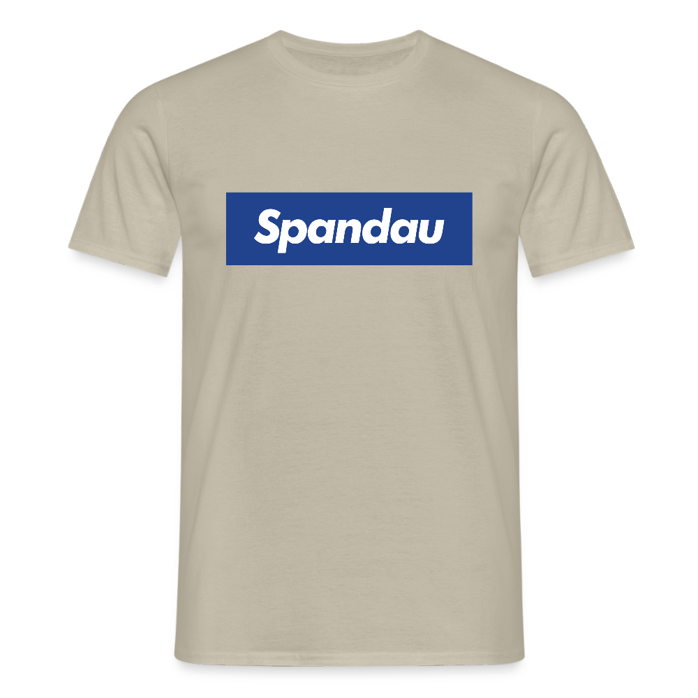 Spandau blau - Männer Premium T-Shirt - Sandbeige