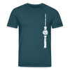 Fernsehturm Zick zack - Unisex Bio T-Shirt - Dunkles Petrol