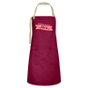 Berliner Jöre - Kontrastschürze - Burgunderrot / Sandfarben