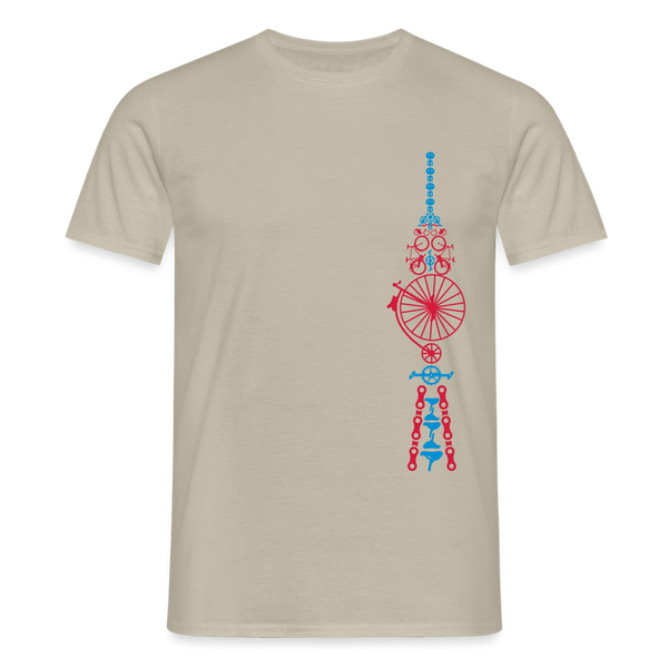 Fernsehturm der Fahrräder - Männer Premium T-Shirt - Sandbeige