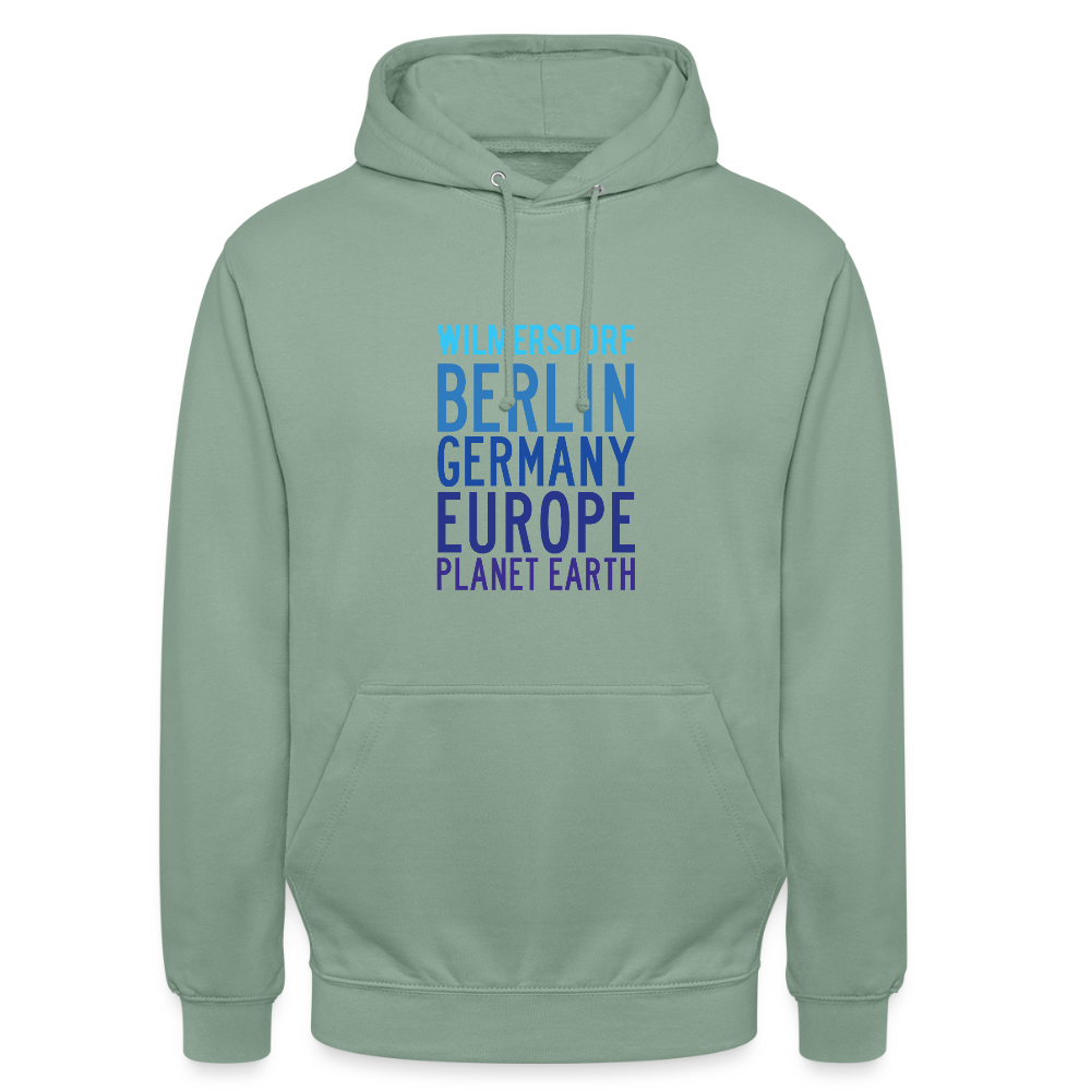 Wilmersdorf Planet Earth - Unisex Hoodie - Graugrün