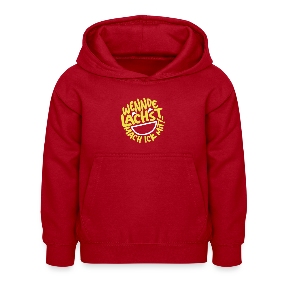 Wennde lachst, mach ick mit! - Kinder Hoodie - Rot
