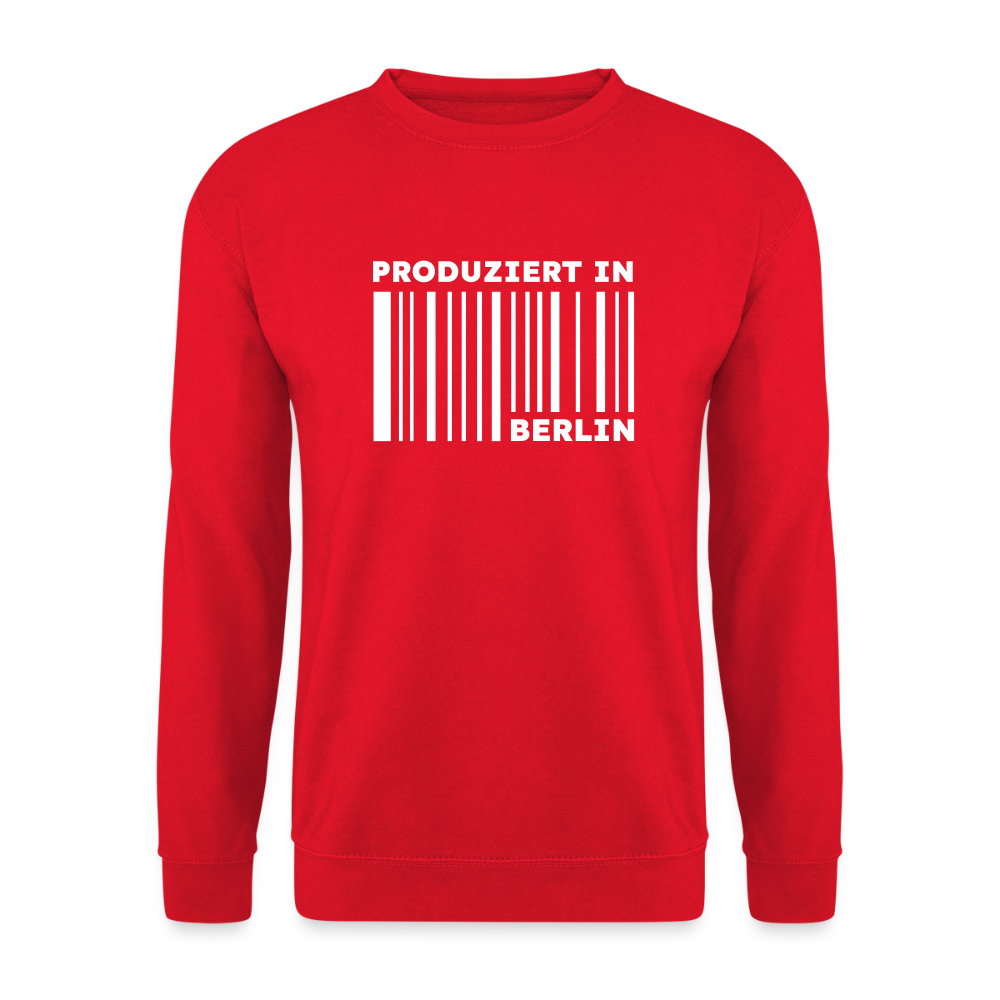 PRODUZIERT IN BERLIN - Unisex Pullover - Rot