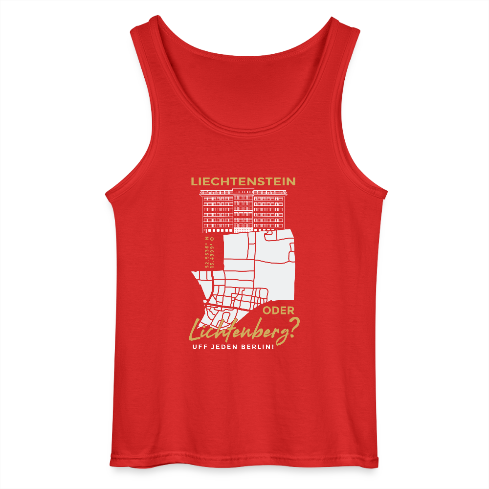 Liechtenstein oder Lichtenberg - Männer Tank Top - Rot