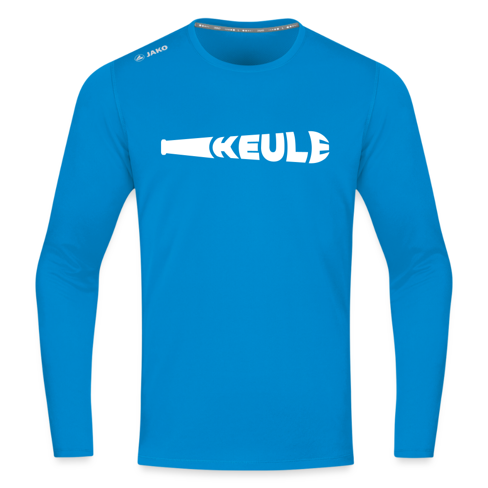 Keule - Männer Sport Langamshirt - Saphirblau