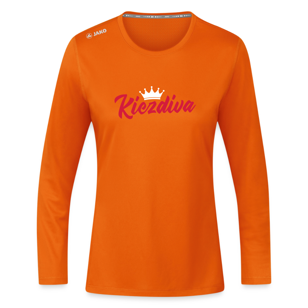 Kiezdiva - Frauen Sport Langarmshirt - Neonorange