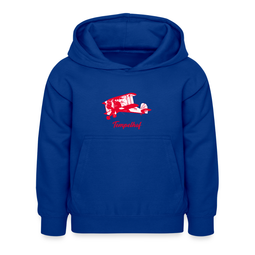 Tempelhof Flugzeug rot - Kinder Hoodie - Royalblau