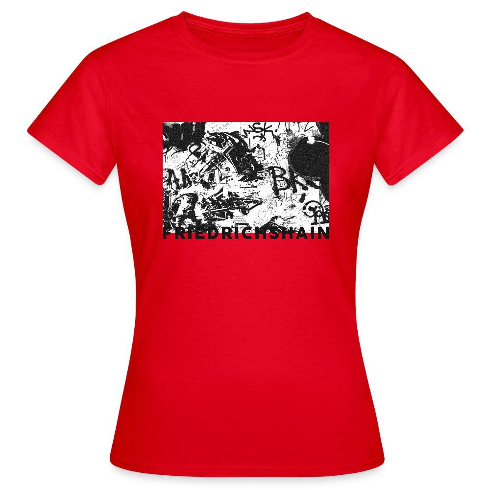 Friedrichshain Graffiti - Frauen Premium T-Shirt - Rot