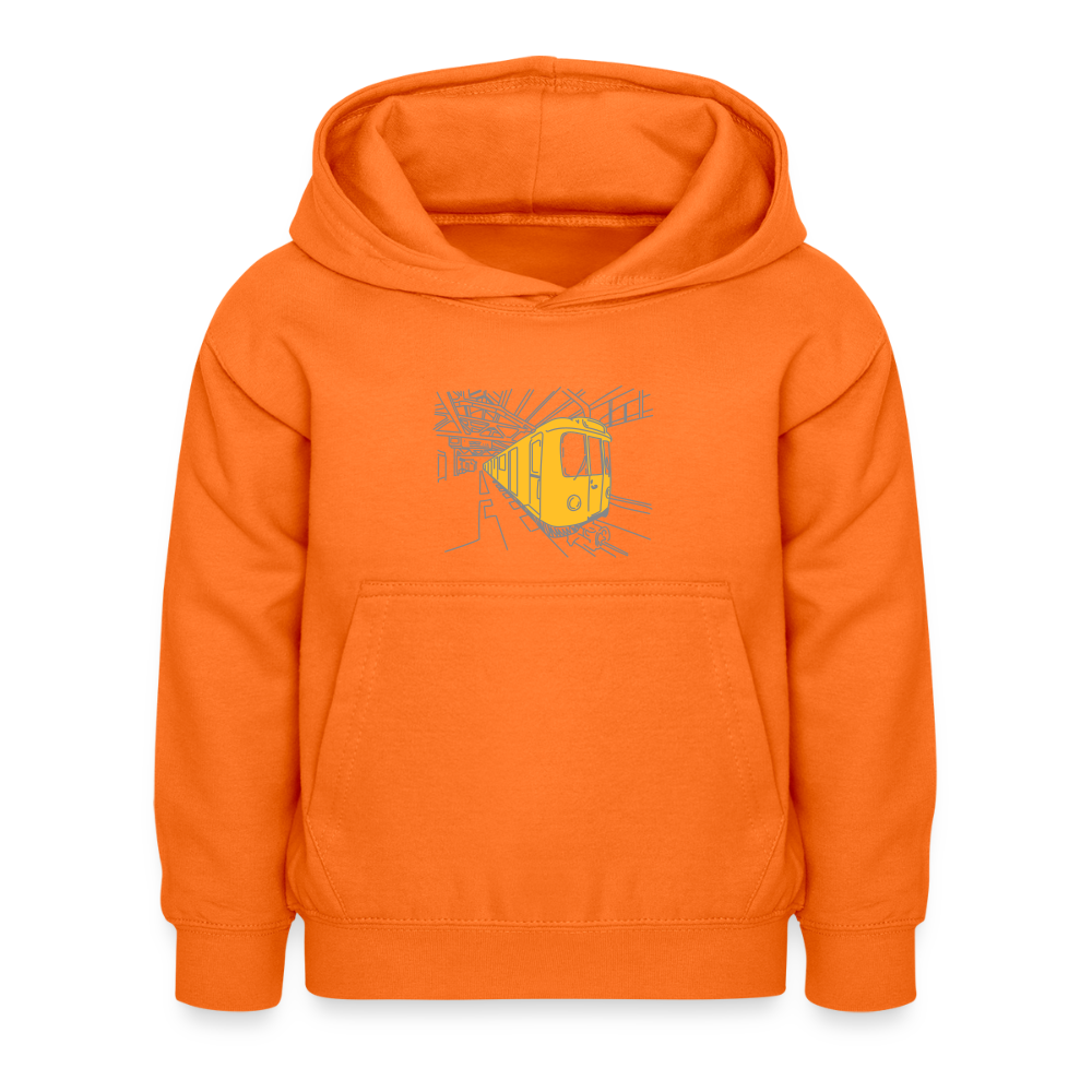 U-Bahn in Linien - Kinder Hoodie - Orange