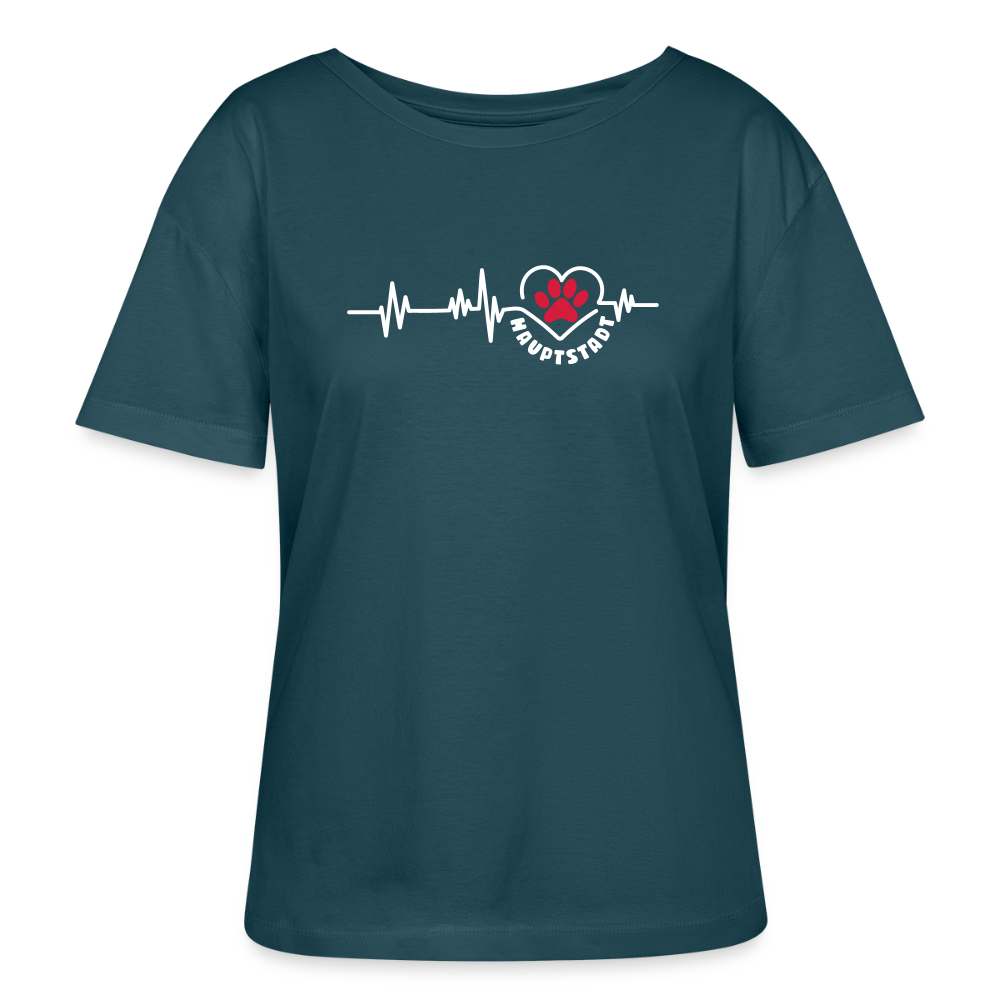 Haupstadt - Relaxed Rundhals Frauen Bio-T-Shirt - Dunkles Petrol