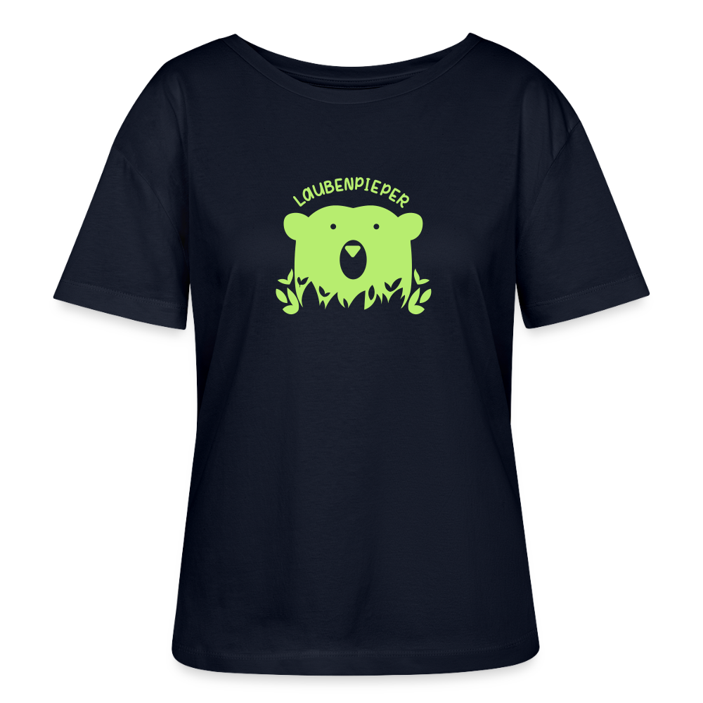 Laubenpieper - Relaxed Rundhals Frauen Bio-T-Shirt - Navy