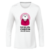 Chefin - Frauen Sport Langarmshirt - Weiß