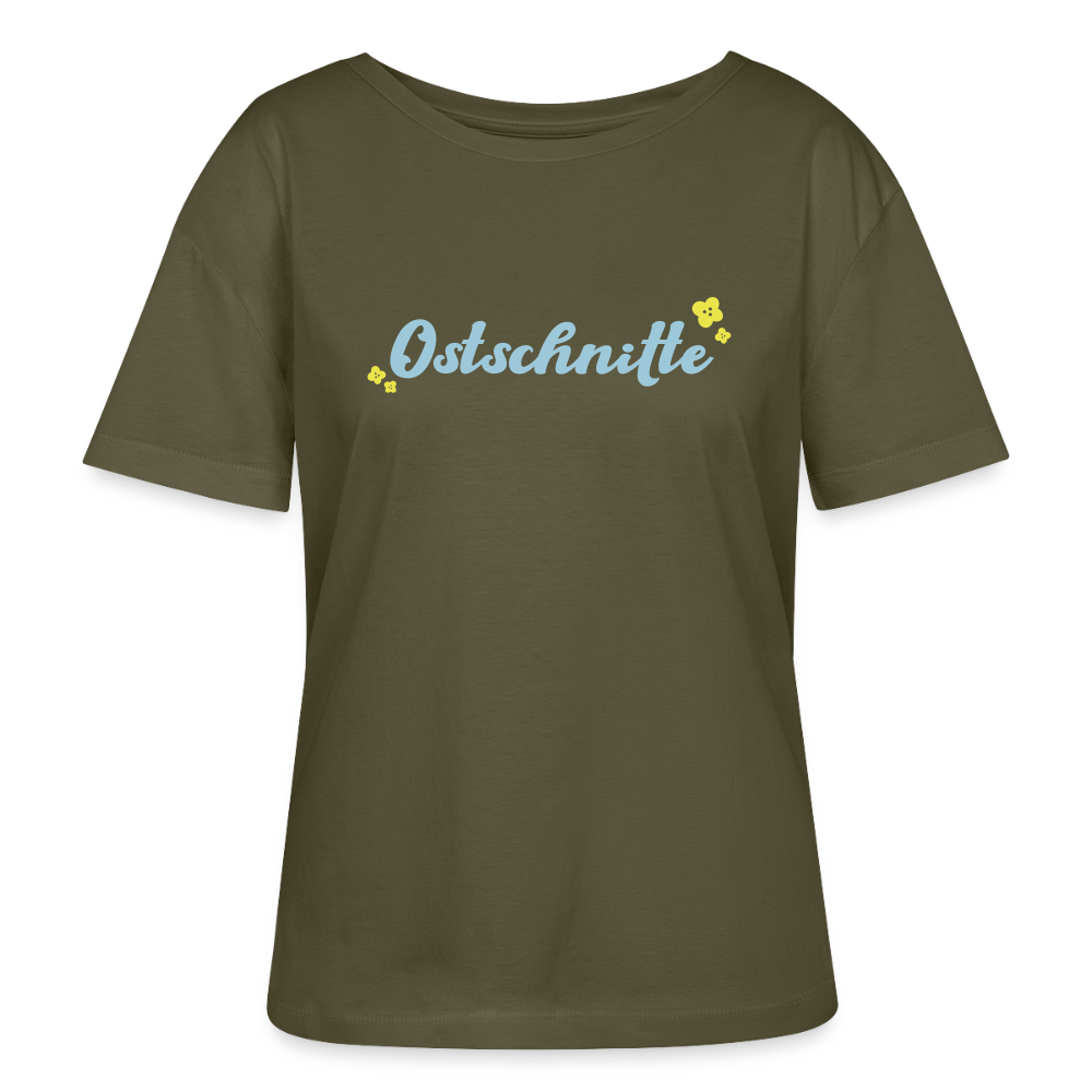 Ostschnitte - Relaxed Rundhals Frauen Bio-T-Shirt - Khaki