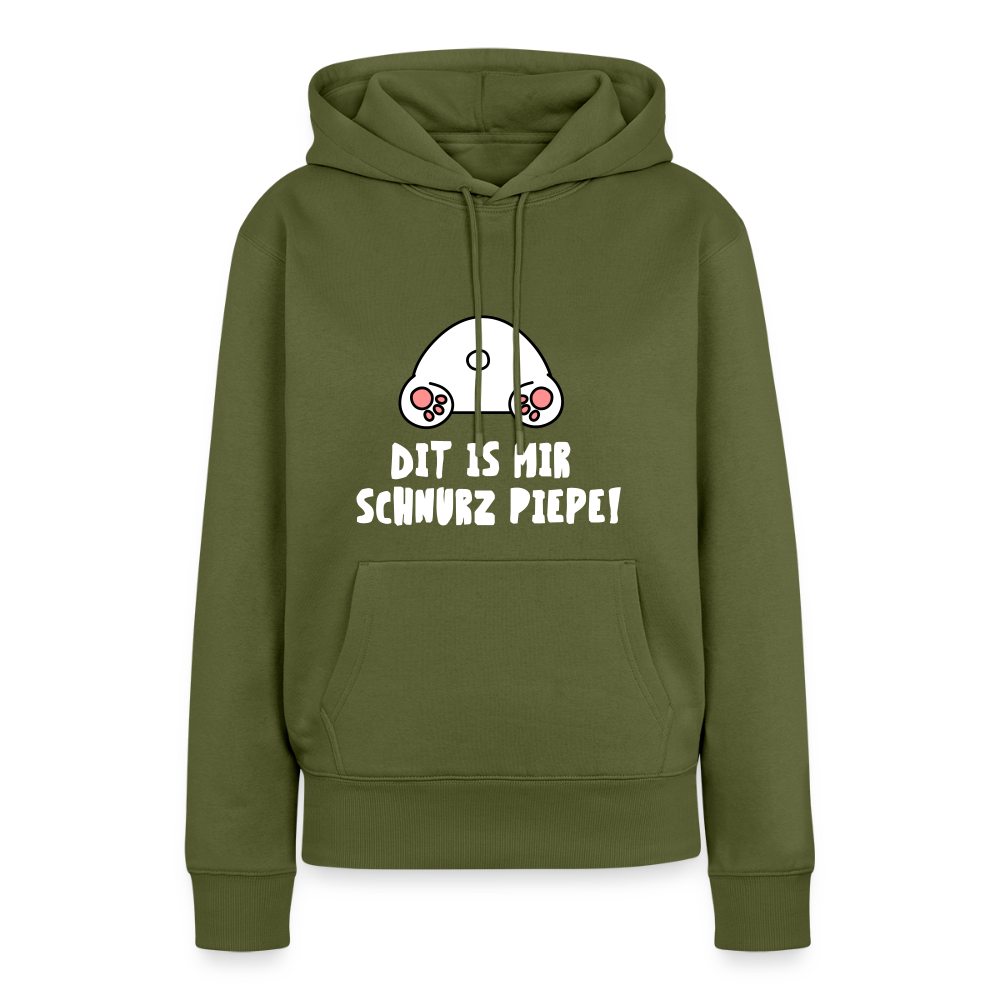 Dit is mir Schnurz Piepe - Frauen Premium Hoodie - Khaki