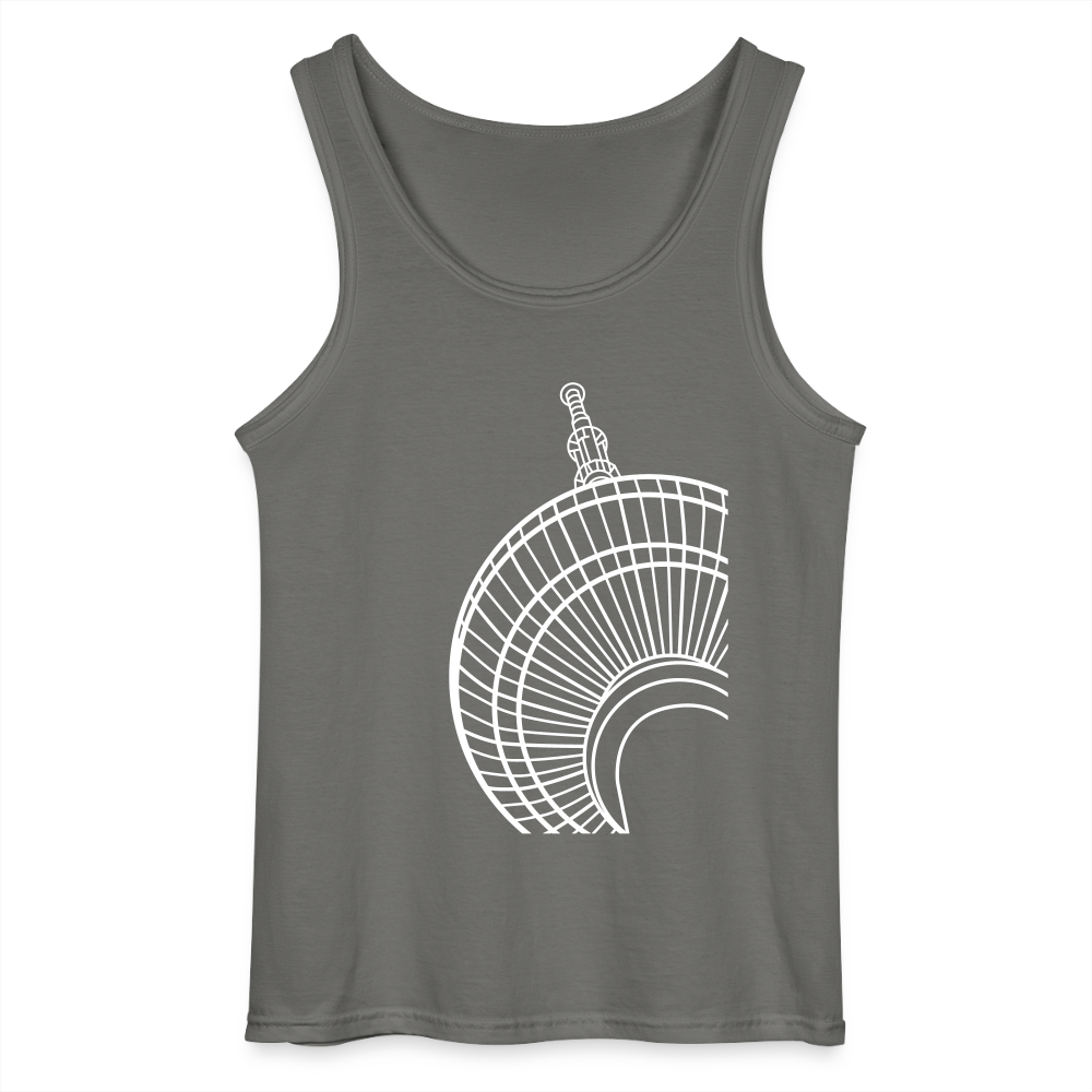 Der Turm von unten - weiß - Männer Tank Top - Anthrazit