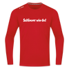 Schlauer wie du! - Männer Sport Langamshirt - Rot