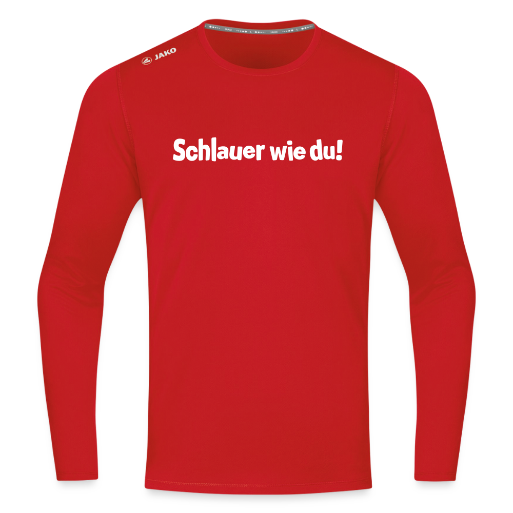 Schlauer wie du! - Männer Sport Langamshirt - Rot