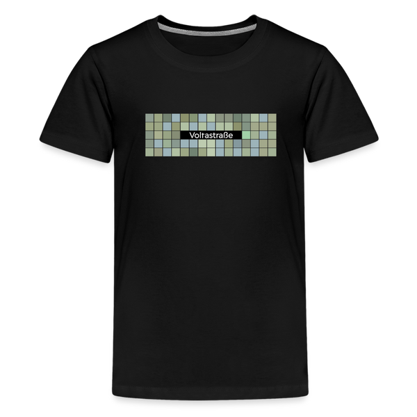 Voltastrasse - Teenager Premium T-Shirt - Schwarz