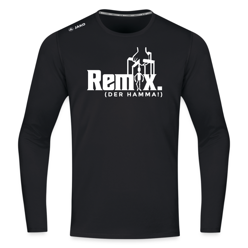 Remix. - Männer Sport Langamshirt - Schwarz