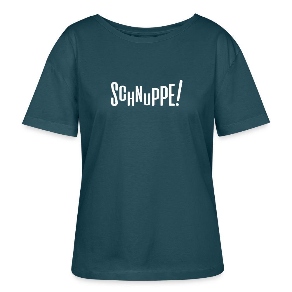 Schnuppe! - Relaxed Rundhals Frauen Bio-T-Shirt - Dunkles Petrol