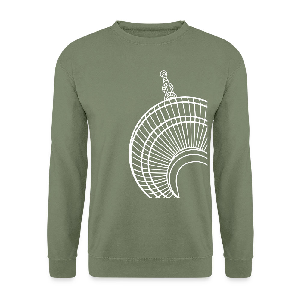 Der Turm von unten - weiß - Unisex Pullover - Armeegrün