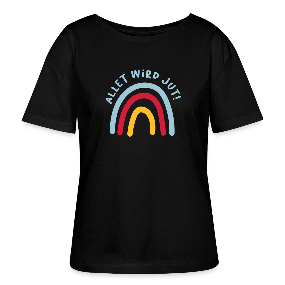 Allet wird jut! - Relaxed Rundhals Frauen Bio-T-Shirt - Schwarz