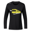 Die U-Bahn kommt - Frauen Sport Langarmshirt - Schwarz