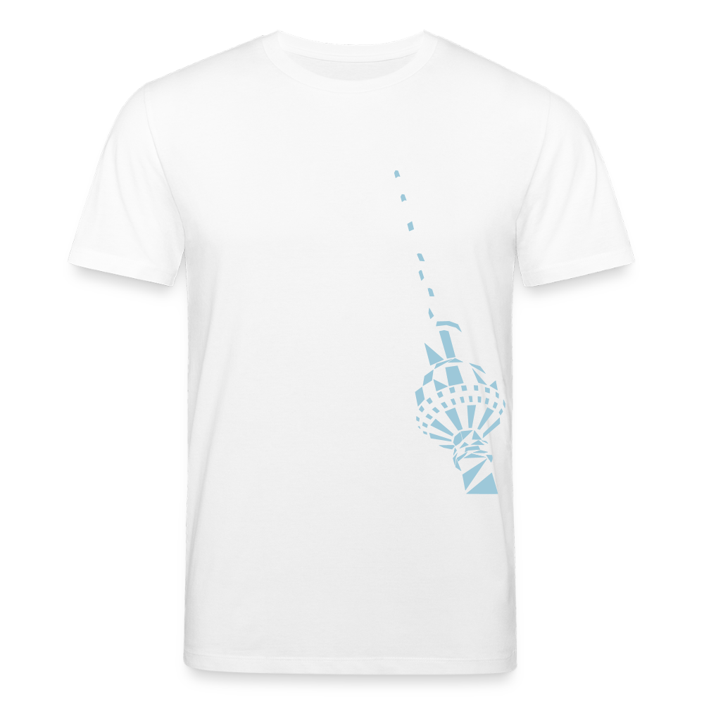 Fernsehturm Geometrie - Unisex Bio T-Shirt - Weiß