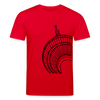 Der Turm von unten - schwarz - Unisex Bio T-Shirt - Rot