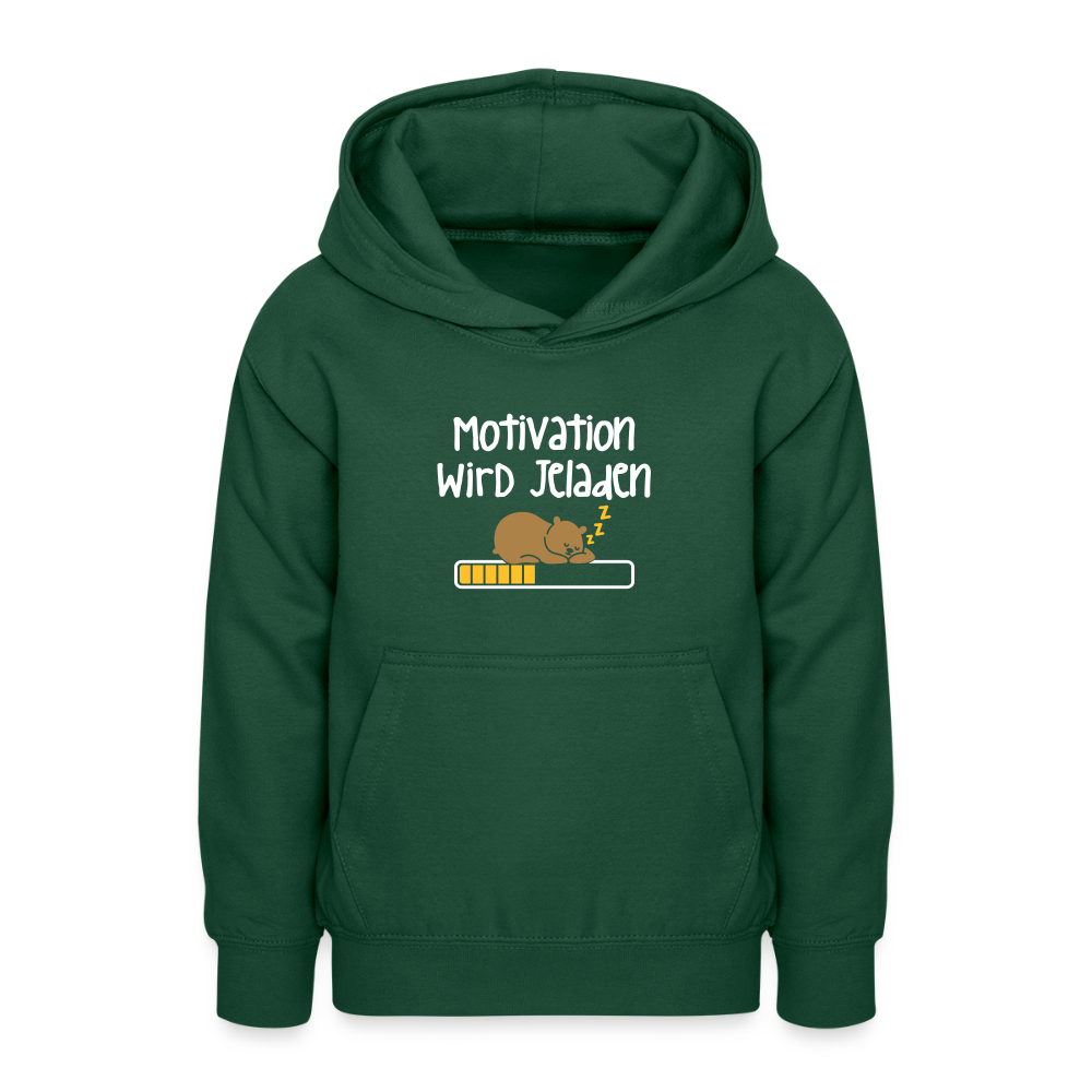 Motivation Wird Jeladen Warten - Teenager Hoodie - Flaschengrün