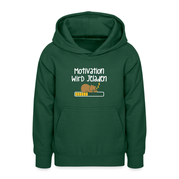 Motivation Wird Jeladen Warten - Teenager Hoodie - Flaschengrün