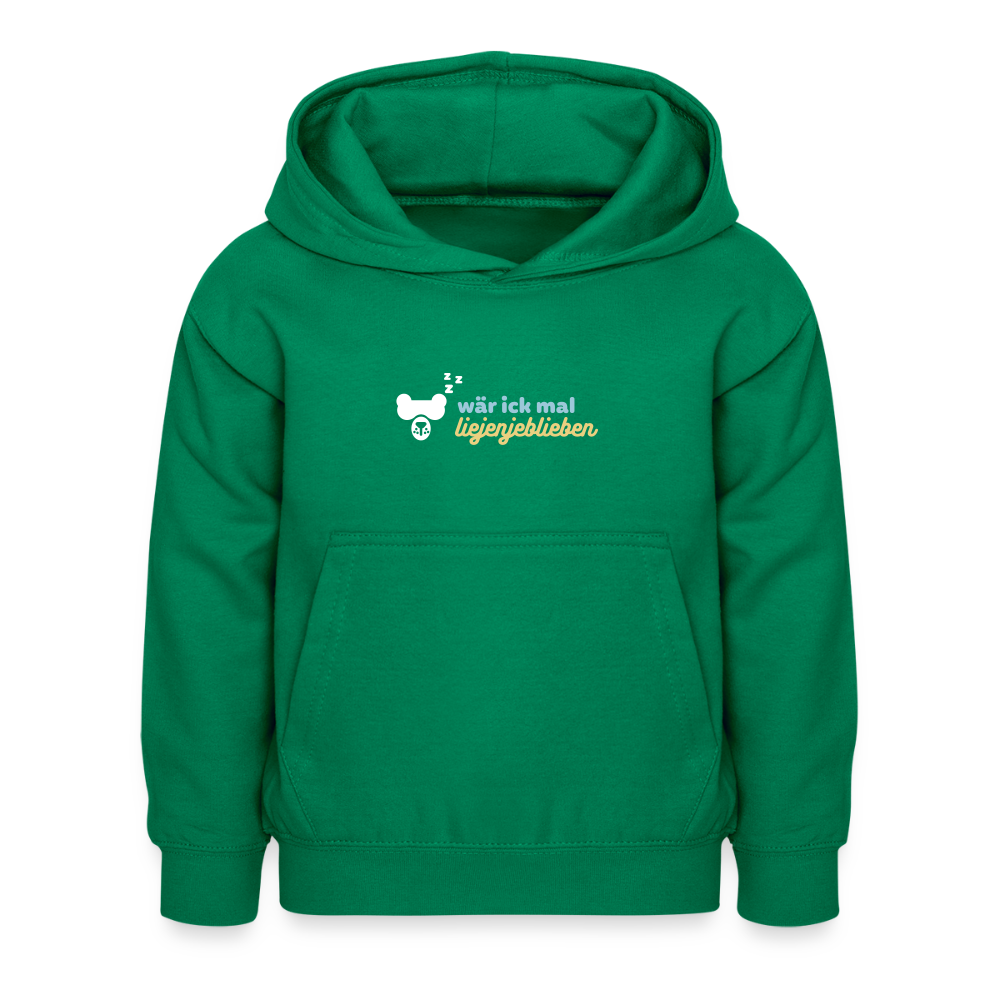 wär ick mal liejenjeblieben - Kinder Hoodie - Kelly Green