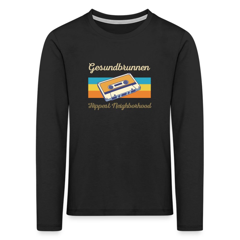 Gesundbrunnen Hippest Neighborhood - Kinder Langarmshirt - Schwarz