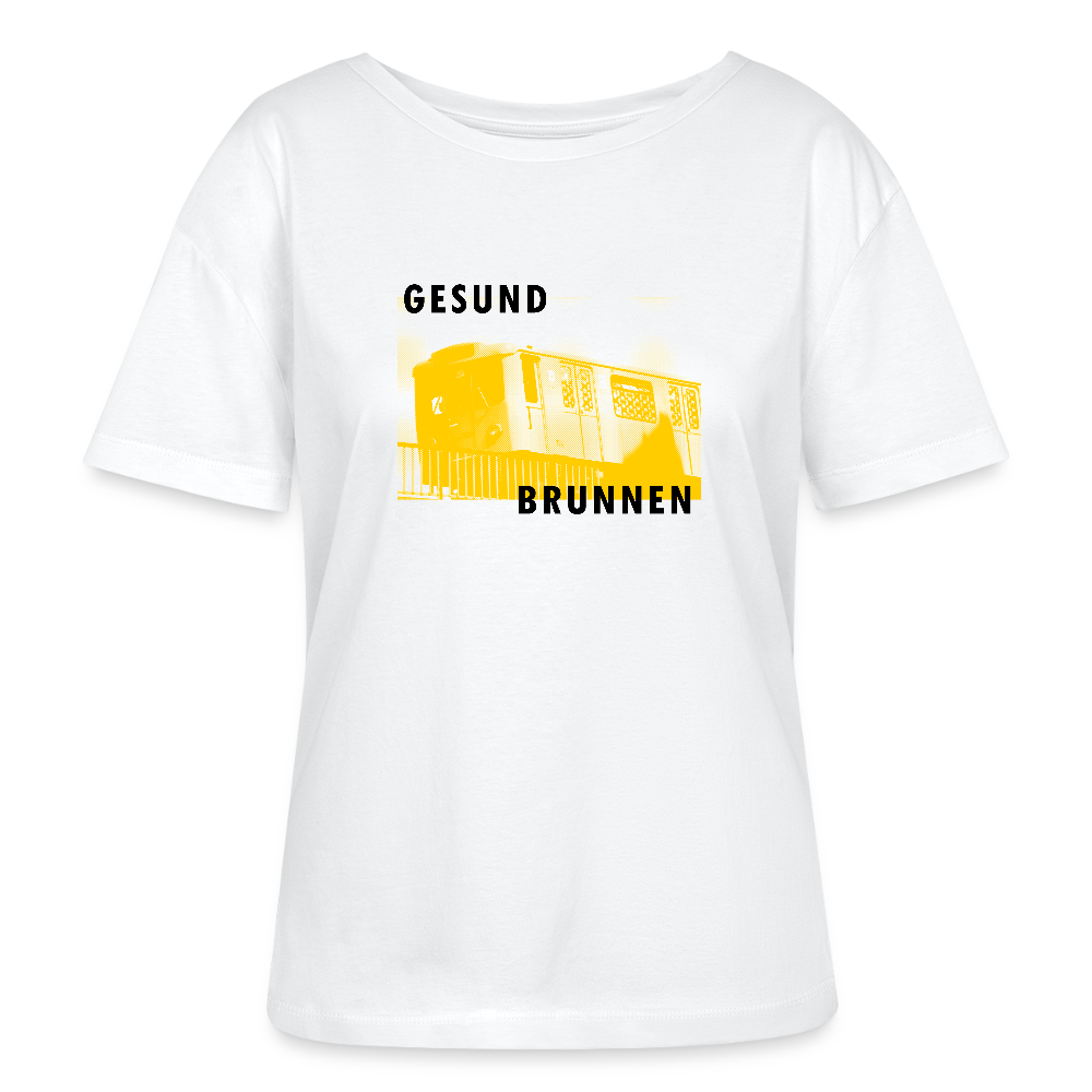 Gesundbrunnen Metro - Relaxed Rundhals Frauen Bio-T-Shirt - Weiß