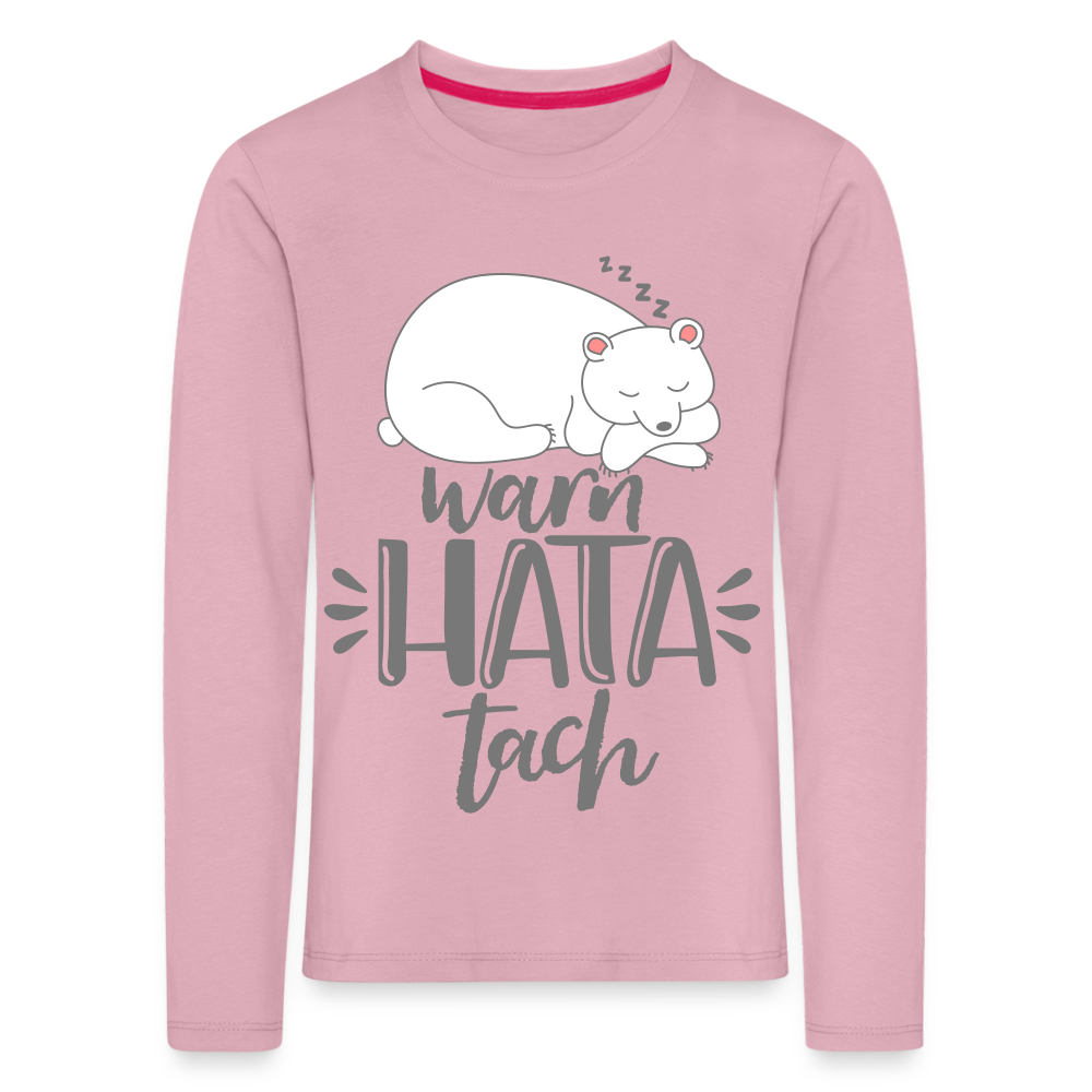 Warn hata Tach - Kinder Langarmshirt - Hellrosa