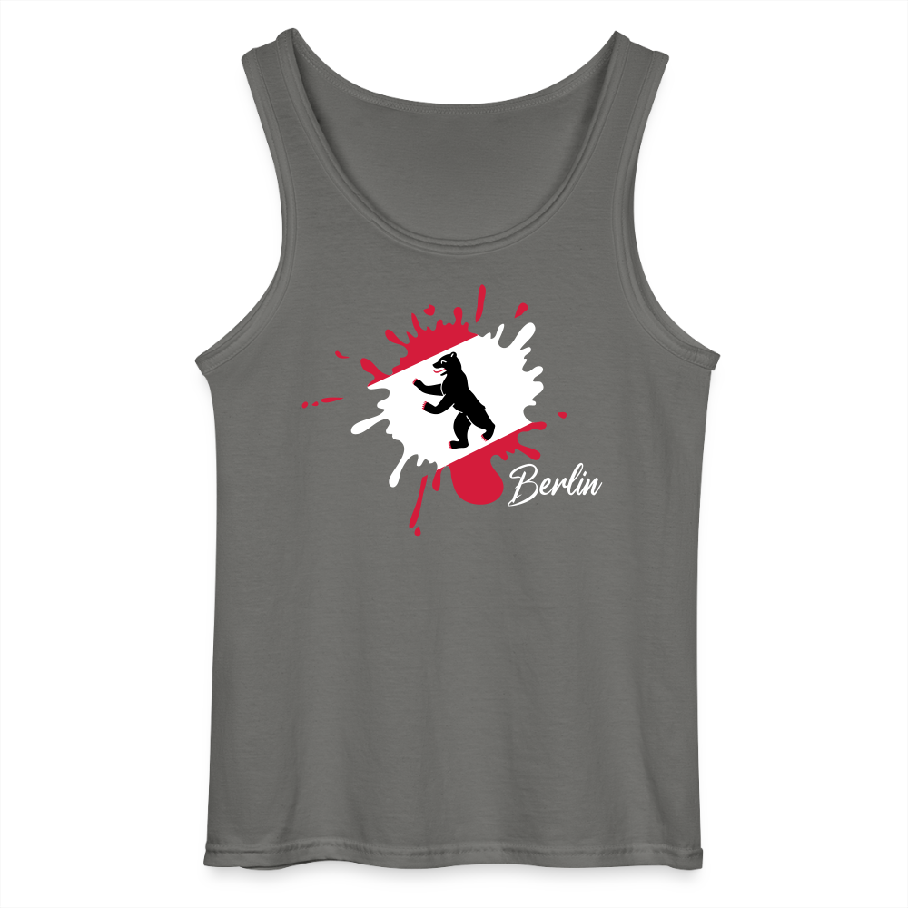 Berlin Klecks Bär - Männer Tank Top - Anthrazit