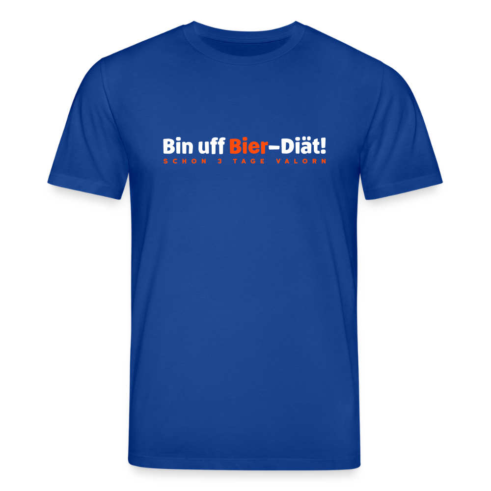 Bin uff Bier-Diät! (schon 3 Tage valorn) - Unisex Bio T-Shirt - Dunkelblau